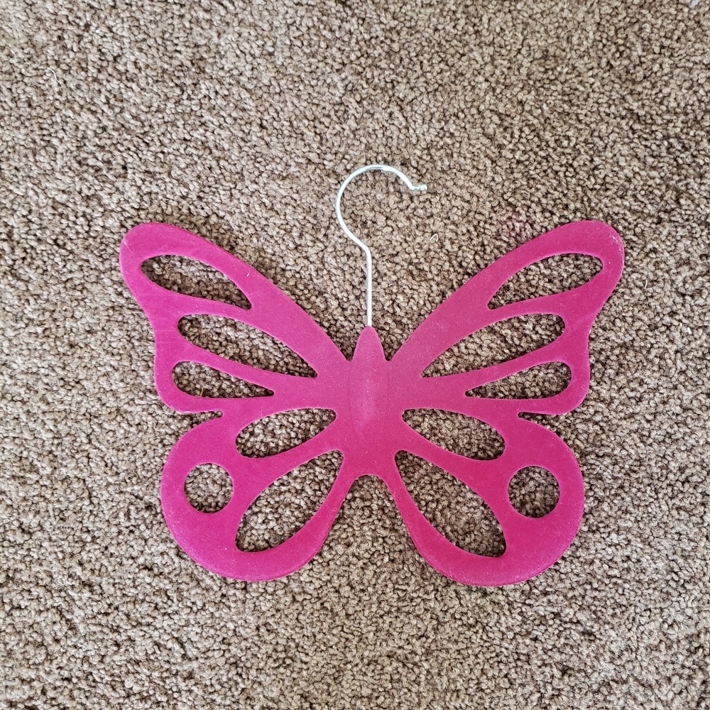 Pink butterfly hanger